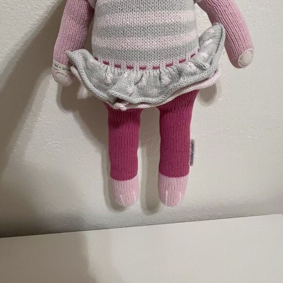 Cuddle + Kind Chloe the Bunny Rabbit Plush Knit Handmade Doll Stuffed Animal 20" - Picture 9 of 15